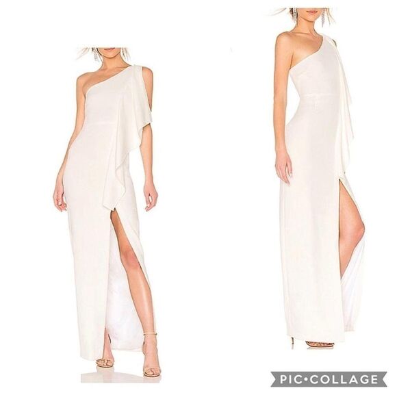 new Likely Sienna One Shoulder White Dress - Picture 1 of 6